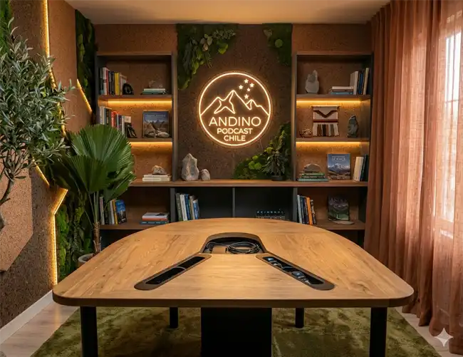 estudio de podcast